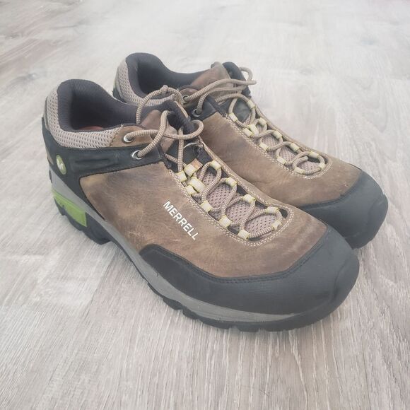 Merrell Col Bungee Cord Mid Waterproof Hiking Boots Brown Men's Size 13 J50207 - Picture 3 of 11